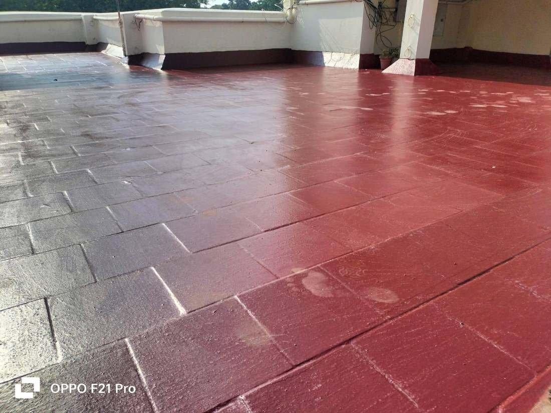 Tile joint waterproofing on terrace